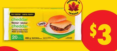 NO NAME® PROCESSED CHEESE SLICES, 400 g