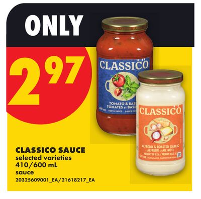 CLASSICO SAUCE, 410/600 mL