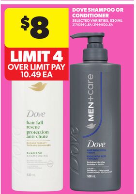DOVE SHAMPOO OR CONDITIONER, 530 ML
