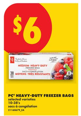 PC® HEAVY-DUTY FREEZER BAGS, 10-38'S