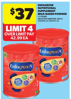 ENFAGROW NUTRITIONAL SUPPLEMENT MILK-BASED POWDER, 907 G