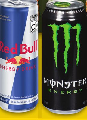 MONSTER, 444-473 mL or RED BULL, 250 mL ENERGY DRINKS