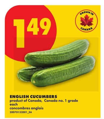 ENGLISH CUCUMBERS, each