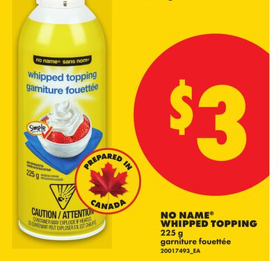 NO NAME® WHIPPED TOPPING, 225 g