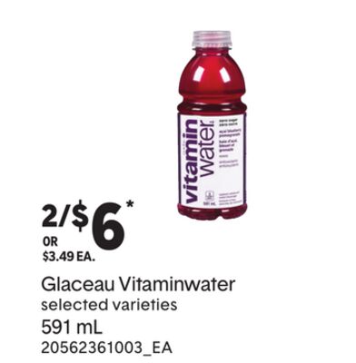 GLACEAU VITAMINWATER, 591 mL