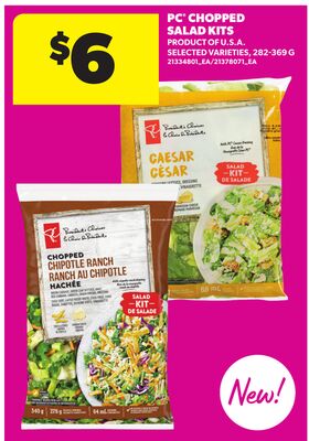 PC® CHOPPED SALAD KITS, 282-369 G