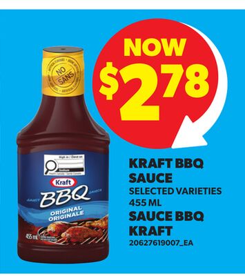 KRAFT BBQ SAUCE, 455 ML