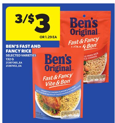 BEN'S ORIGINAL FAST AND FANCY RICE, 132 G