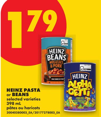 HEINZ PASTA or BEANS, 398 mL