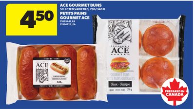 ACE GOURMET BUNS, 296/340 G