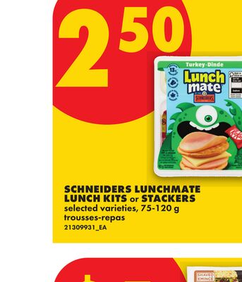 SCHNEIDERS LUNCHMATE LUNCH KITS or STACKERS, 75-120 g