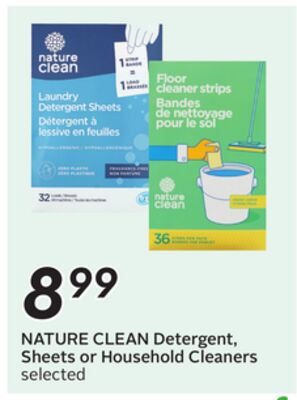 NATURE CLEAN Detergent, Sheets or Household Cleaners