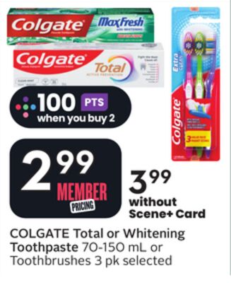 COLGATE Total or Whitening Toothpaste