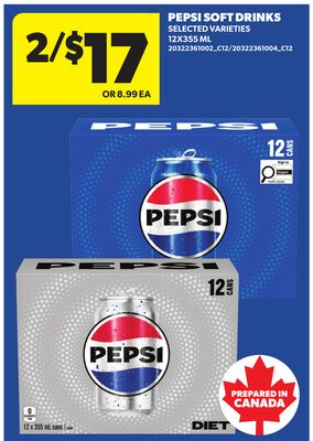 PEPSI SOFT DRINKS, 12X355 ML