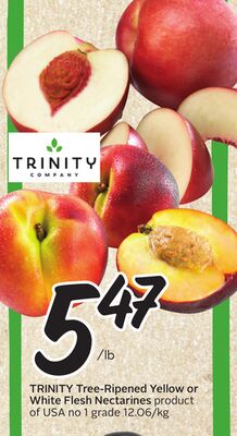 Tree-Ripened Yellow or White Flesh Nectarines
