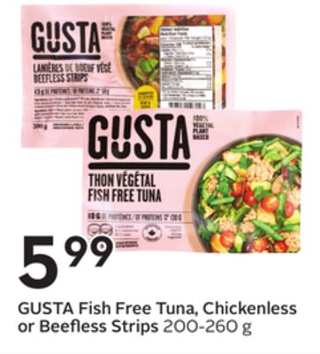Fish Free Tuna, Chickenless or Beefless Strips