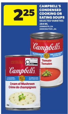 CAMPBELL'S CONDENSED COOKING OR EATING SOUPS, 284 ML