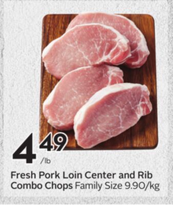 Fresh Pork Loin Center and Rib Combo Chops