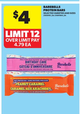 BAREBELLS PROTEIN BARS