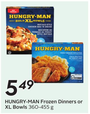 HUNGRY-MAN Frozen Dinners or XL Bowls