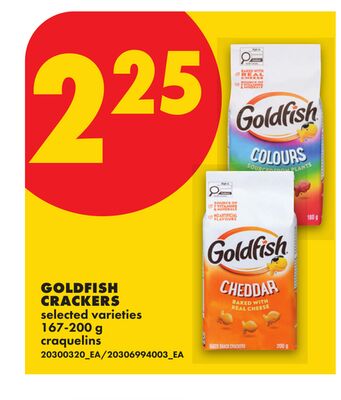GOLDFISH CRACKERS, 167-200 G