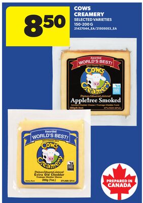 COWS CREAMERY, 150-200 G