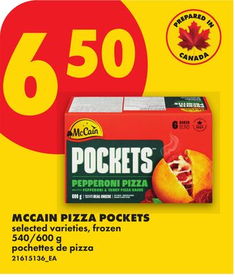 MCCAIN PIZZA POCKETS, 540/600 g