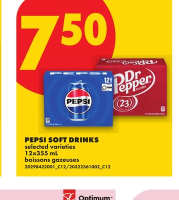 PEPSI SOFT DRINKS, 12X355 ML