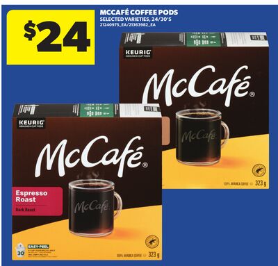 McCAFÉ® COFFEE PODS, 24 - 30'S
