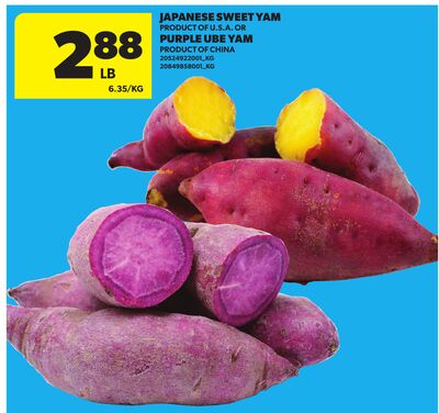 JAPANESE SWEET YAM OR PURPLE UBE YAM
