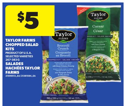 TAYLOR FARMS CHOPPED SALAD KITS, 267-383 G