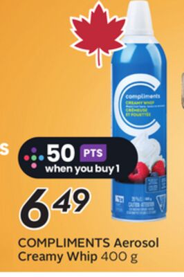 COMPLIMENTS Aerosol Creamy Whip