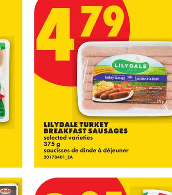 LILYDALE TURKEY BREAKFAST SAUSAGES, 375 G