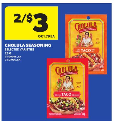 CHOLULA SEASONING, 28 G