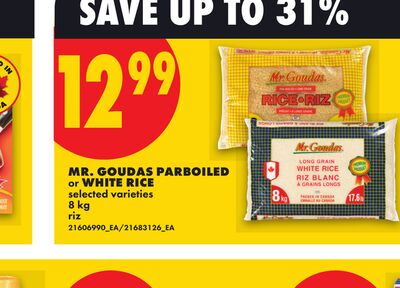 MR. GOUDAS PARBOILED OR WHITE RICE, 8 KG
