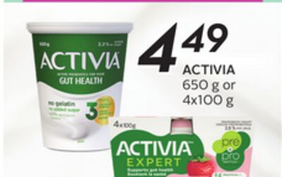 ACTIVIA 650 g or 4x100 g