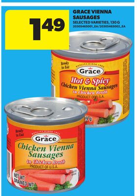 GRACE VIENNA SAUSAGES, 150 G