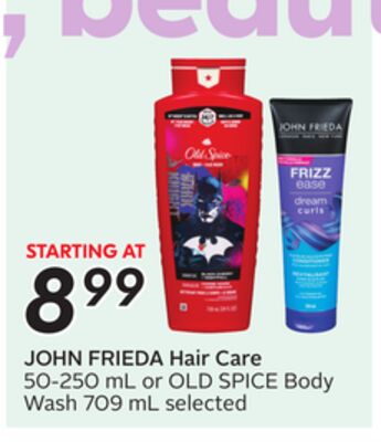 JOHN FRIEDA Hair Care or OLD SPICE Body Wash