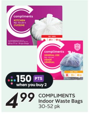 COMPLIMENTS Indoor Waste Bags