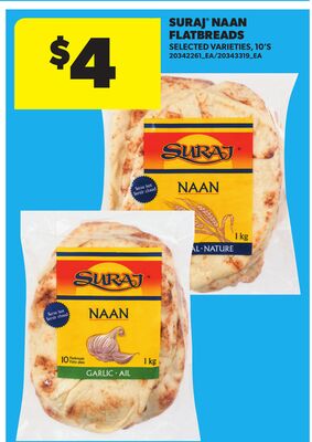 SURAJ NAAN FLATBREADS, 10'S