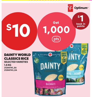DAINTY WORLD CLASSICS RICE, 1.6 KG