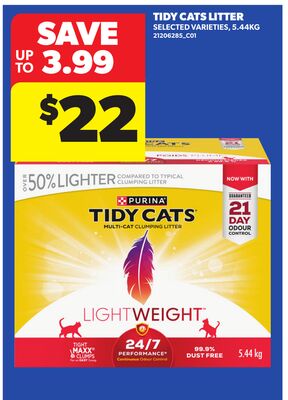 TIDY CATS LITTER, 5.44KG