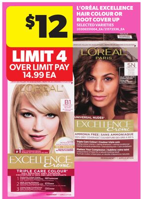 L'OREAL EXCELLENCE HAIR COLOUR OR ROOT COVER UP