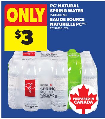 PC® NATURAL SPRING WATER, 24X500 ML