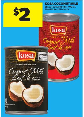 KOSA COCONUT MILK, 400 ML
