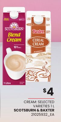 SCOTSBURN & BAXTER CREAM, 1 L