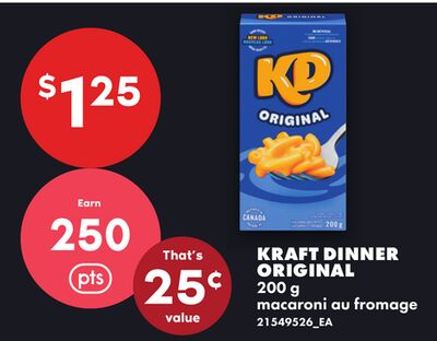 KRAFT DINNER ORIGINAL, 200 g