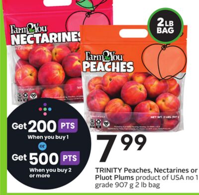 Peaches, Nectarines or Pluot Plums