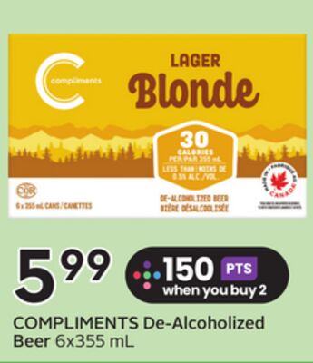 COMPLIMENTS De-Alcoholized Beer