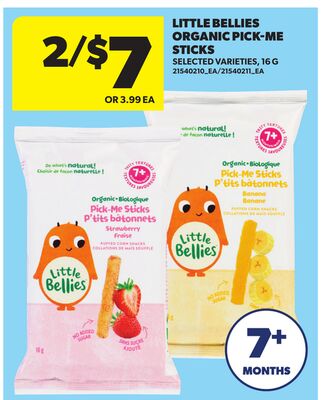 LITTLE BELLIES ORGANIC PICK-ME STICKS, 16 G